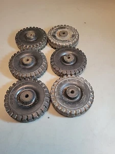 Tonka  Lot Of 6 Vintage Wheels  TIRES Original Replacement Parts 1970s 1960s - Picture 1 of 3