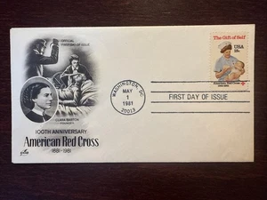 US FDC COVER 1981 YEAR NURSE RED CROSS HEALTH MEDICINE STAMPS SCOTT 1910 - Picture 1 of 1