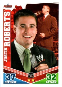 2010 Topps Slam Attax WWE Mayhem Wrestling Game Card TCG Justin Roberts - Picture 1 of 1