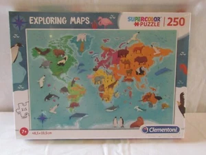NEW FACTORY SEALED CLEMENTONI 250 PIECE JIGSAW PUZZLE EXPLORING MAPS. - Picture 1 of 1