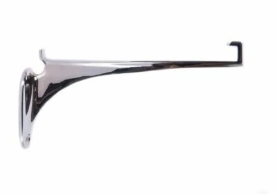 "Soporte de estante de vidrio cromado brillante ""Kelsall"" 9 cm x 18 cm" Foto 1 de 2