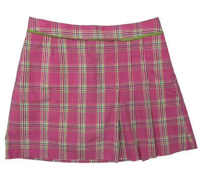 Винтажная 90-е Y2K Lilly Pulitzer Розовая Клетчатая Юбка Skort Плиссированная Опрятная Школа - Изображение 1 из 4