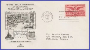 USA4 #C40 ADDR ARTCRAFT FDC   Alexandria VA Bicentennial - Picture 1 of 1