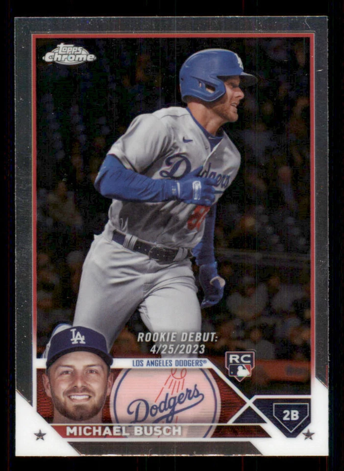 2023 Topps Chrome Update #USC105 Michael Busch RC - Image 1 of 2