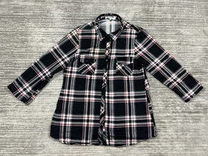 Eden & Olive Top Womens Large Multicolor Plaid 3/4 Sleeve Button Up Polyester - Picture 1 of 12