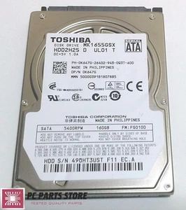 Toshiba 160GB 2.5" MK1655GSX HDD2H25 D UL01 T G002439-0A PCB PARTS REPAIR - Picture 1 of 5
