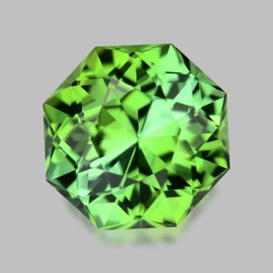 0.98cts AMAZING CUSTOM OCTAGON CUT NATURAL RICH SPRING GREEN TOURMALINE - Picture 1 of 1