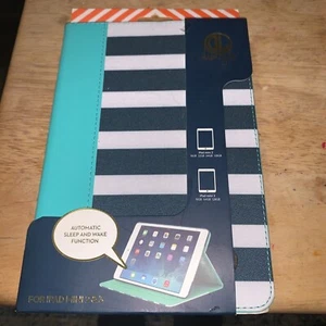 Dabney Lee iPad Mini 2 & 3 Case newvblue white stripes - Picture 1 of 2