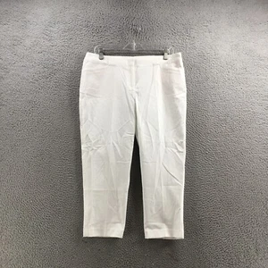 J.Jill Trouser Pants Womens 12 Petite White Mid Rise Hook & Eye Zip Fly NEW - Picture 1 of 20