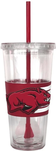 Arkansas Razorbacks 22oz Straw Tumbler - NCAA Cover