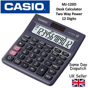 CASIO MJ120D MJ-120D DESKTOP CALCULATOR -12 digit display,150 step recheck - Picture 1 of 2