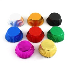 100PC in foglio di alluminio CUP CAKE MUFFIN casi Cupcake Involucri Di Carta Festa Di Nozze