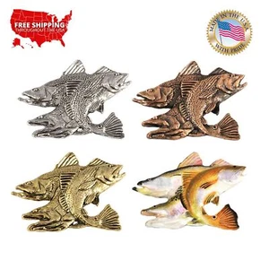 Pin de pesca premium Inshore Gulf Grand Slam o imán nevera, hecho en EE. UU. S033PR - Imagen 1 de 9