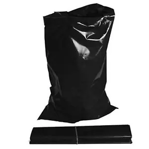 More details for 100 x extra heavy duty black rubble bags/sacks builders 30kg max strength