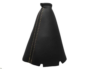 NISSAN JUKE (2010-2017) Cuffia Leva Cambio 100% Vera Pelle - Cuciture Beige - Picture 1 of 1