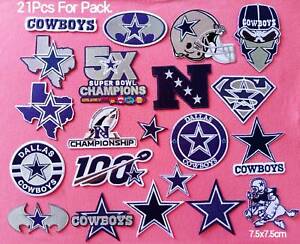 Dallas cowboys 21pcs For Pack Sport Football Logo Patch, iron,sewing on Fabrics