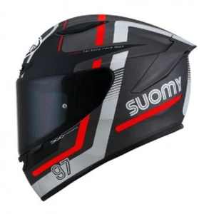 Casco integrale moto Suomy TRACK-1 NINETY SEVEN GUNMETAL RED TG M helmet casque - Imagen 1 de 3
