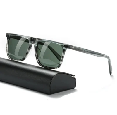 Stylish Classy Sunglasses Men Polarized Acetate Glasses for Men Glass Lens - Image 1 of 4