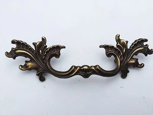 GROß…..Messing Französisch Provinz Vintage Antik Schublade Ziehgriff 3,5" Mitte - Bild 1 von 12