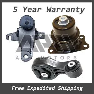 K3855 For 2009-2013 Honda Fit 1.5L i-VTEC AUTO Motor & Transmission Mount Kit 3x - Picture 1 of 6