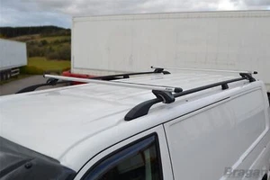 Roof Rack Rails + Silver Locking Cross Bars To Fit Mercedes Metris 16+ SWB BLACK - Picture 1 of 12