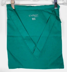UNISEX Scrub Top 6X V Neck Shirt DARK GREEN - Picture 1 of 3