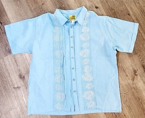 Vintage Genuine HABAND Guayabera Shirt Mexico Cuban Wedding Cabana Mens 3XL - Picture 1 of 7