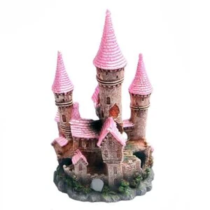 Aqua One Pink Ruined Castle - Large Aquarium Fish Tank Decor Ornament - Picture 1 of 1