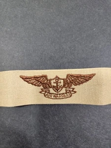 US Navy Embroidered Badge Air Warfare Enlisted Desert Tan Patch - Picture 1 of 3