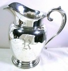 Vintage Manchester Sterling Silver Water Wine Pitcher 4.5 Pint #969 Monogram R 