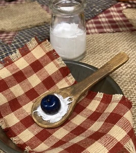 3 D MAGNET MINI WOODEN SPOON Tiered Tray Bowl Filler Blueberry N Cream Cute Prop - Picture 1 of 6