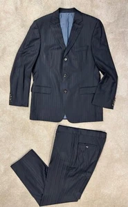 HUGO BOSS Mens suit Rossellini Movie Blue Wool & Silk blazer UK Chest 40- 42 - Picture 1 of 13