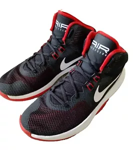 Size 8.5 - Nike Air Precision NBK Black University Red Mens Basketball Shoes - Picture 1 of 10