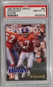 1993 Skybox Impact #83 John Elway PSA 10 Colors POP 2 Rare! Denver Broncos - Picture 1 of 1