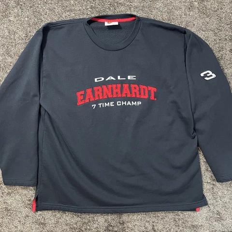 Vintage Dale Earnhardt Sweater Mens XLarge NASCAR Racing Pullover Red Black Cover