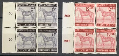 Germany 1943 MNH Mi 857-858 B244-B245 Race Horse.Grand Prize of the Freudenau ** - Image 1 of 2