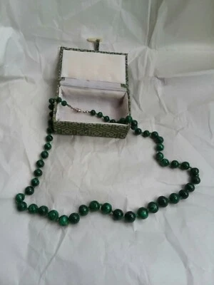 Gorgeous Strand Hand Knotted, 26" Malachite Necklace, Graduated Size Beads - Изображение 1 из 2