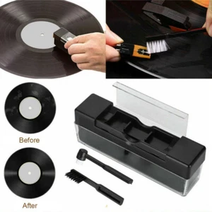 Vinyl Schallplatte Samt Reinigungsbürste Set Stylus Antistatischer Reiniger 2 in 1 Kit CS - Bild 1 von 8