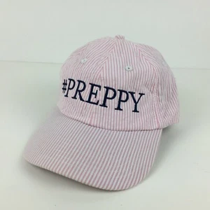Gorra ajustable a rayas con logotipo de Jadelynn Brooke Preppy para mujer color rosa - Imagen 1 de 9