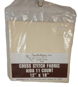 Needle Magic Ivory 11 Count Aida Cloth 12 X 18 Inches - Picture 1 of 4