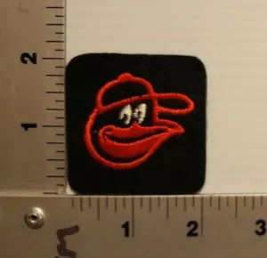 1-PCS BALTIMORE ORIOLES (SQUARE) (BLACK & ORANGE) VINTAGE EMBROIDERED PATCH - Picture 1 of 2