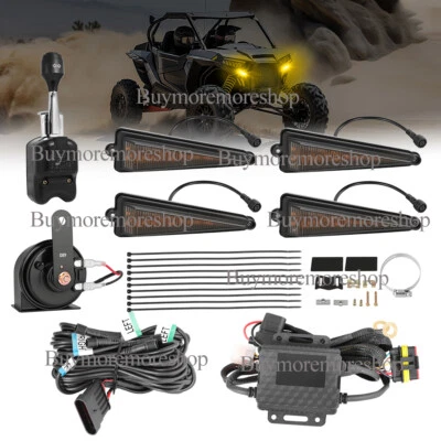 UTV LED Lights Turn Signal Horn Street Legal Kit Blinker For Polaris RZR XP 1000 - Image 1 of 4