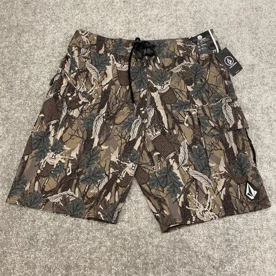 Volcom Board Shorts Mens 29 Camo Mod Tech Drawstring Swim Stone Of July NEW - Image 1 of 4