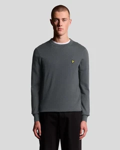 🚨LYLE & SCOTT Baumwolle Merino Rundhals Pullover Pulli KN2110VC Shadow - Bild 1 von 6