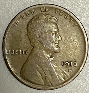 1913-D Lincoln Wheat Cent Semi-Key Date! - Picture 1 of 2