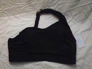 Time and Tru Swimsuit Bikini Top Women's Sz Large L Black - Picture 1 of 3