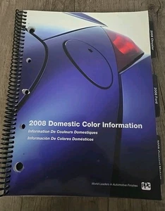 PPG 2008 Domestic Color Information Reference Book Shop Manual Auto Paint Codes - Foto 1 di 2