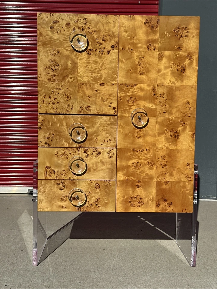 Jonathan Adler Bond Bar Cabinet In Acrylic & Wood - Image 1 of 4