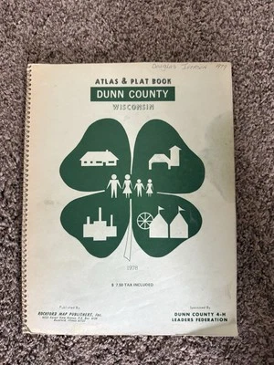 Land Atlas & Plat Book of Dunn County Wisconsin 1978 - Image 1 of 2