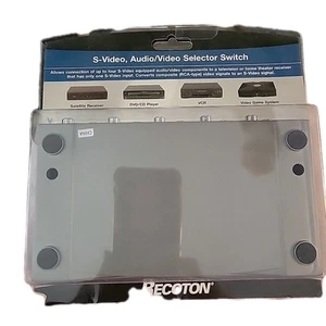 Recoton 4-drożny przełącznik selektora audio/wideo S-Video Ps1 Ps2 N64 Dvd Xbox Gaming - Zdjęcie 1 z 3